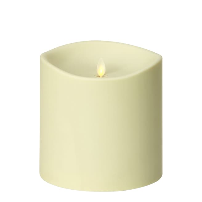 Luminara Giant Weather Resistant Soft Touch Pillar Candle, Ivory- 17cm