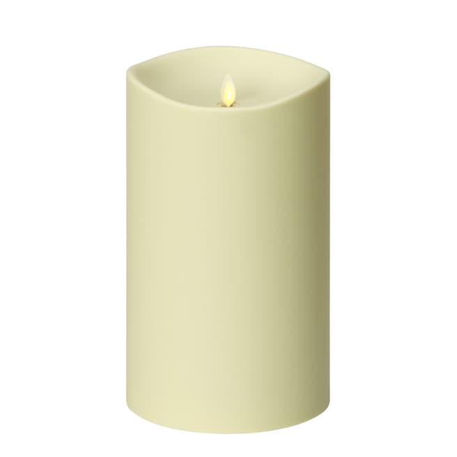 Luminara Giant Weather Resistant Soft Touch Pillar Candle, Ivory- 28cm