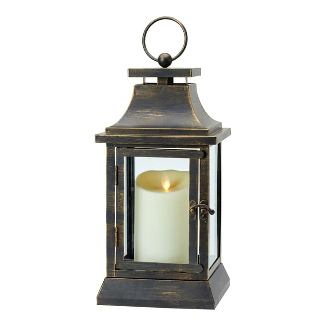 Luminara Weather Resistant Heritage Lantern Bronze with Ivory Soft Candle 30cm