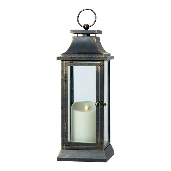 Luminara Weather Resistant Heritage Lantern Bronze with Ivory Soft Candle 40cm