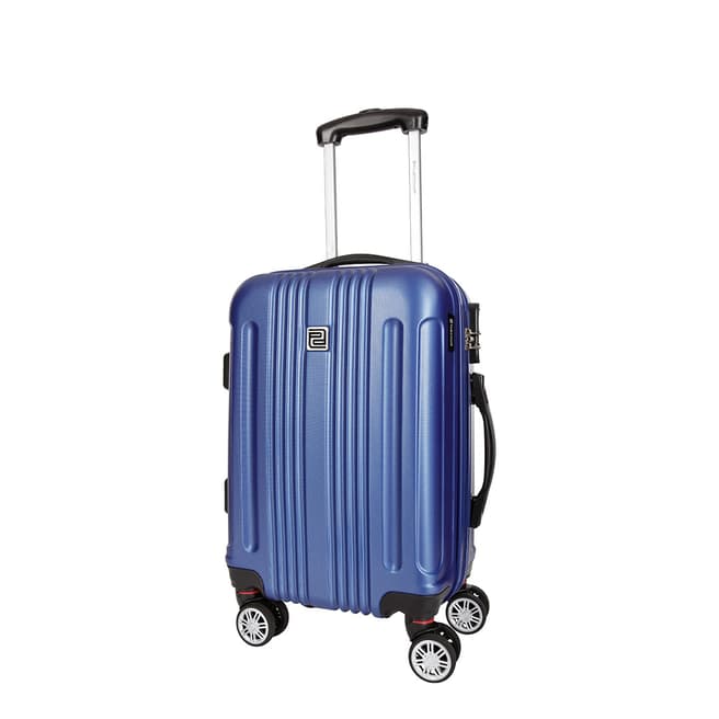Platinium Blue 8 Wheel Stafford Suitcase 46cm