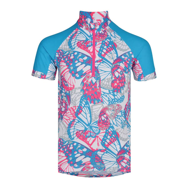 Dare2B Pink/Turquoise Sociate Jersey Cycle Top