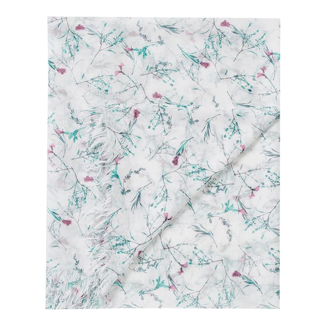 Pure Collection Bloom Floral Print Ultra Soft Printed Scarf