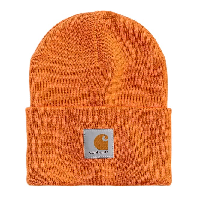 Carhartt Orange Front Logo Beanie Hat