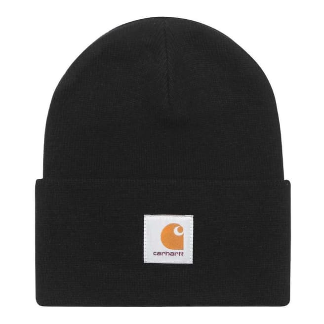 Carhartt Black Front Logo Beanie Hat