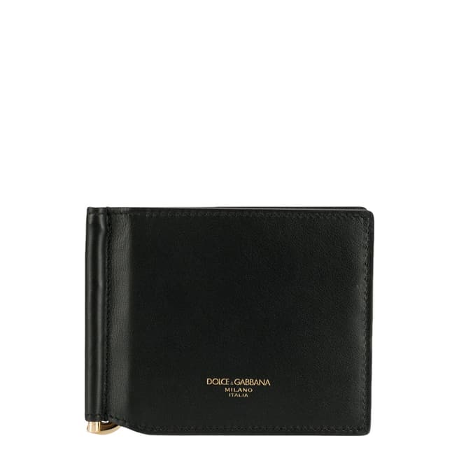 Dolce & Gabbana Black Bi-Fold Money Clip Wallet
