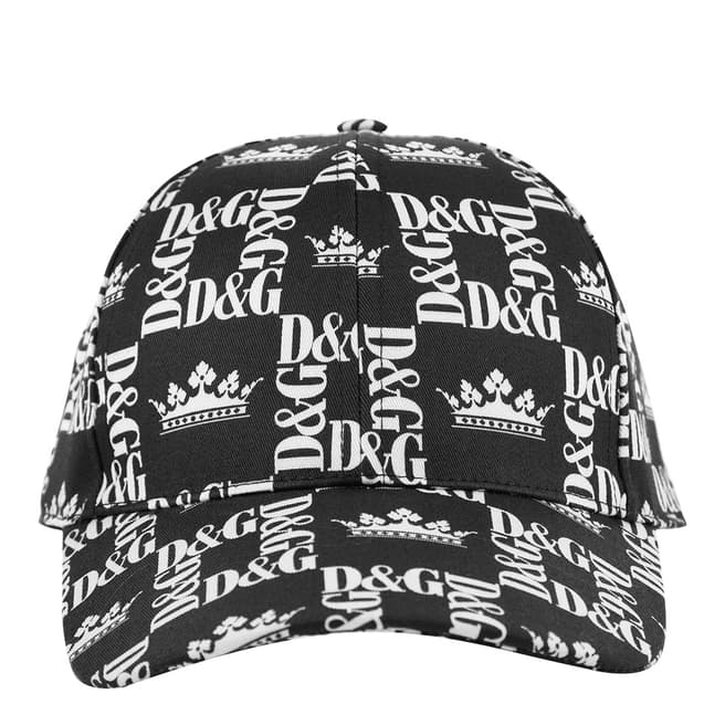 Dolce & Gabbana Black Printed All Over Basketball Cap
