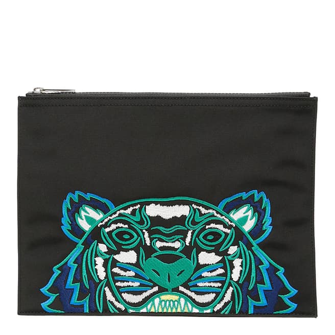 Kenzo Black Tiger Design Pouch