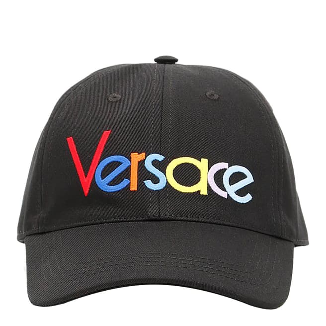 Versace Black Rainbow Logo Versace Cap