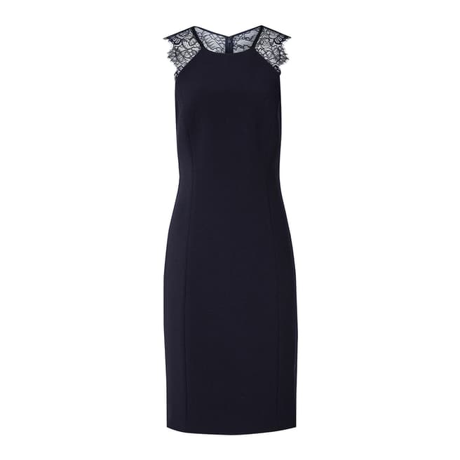 Reiss Night Navy Saturn Fitted Dress