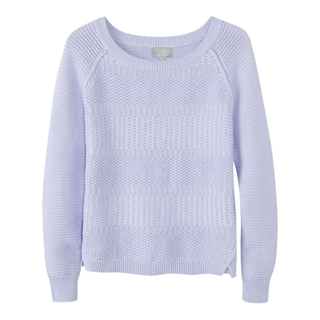 Pure Collection Lilac Soft Cotton Textured Jumper