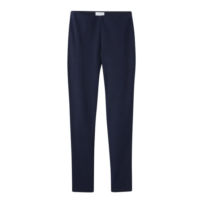 Pure Collection Navy Cotton Stretch Skinny Trouser