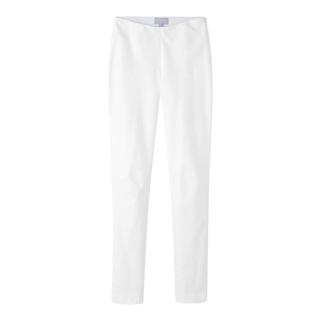 Pure Collection White Cotton Stretch Skinny Trouser