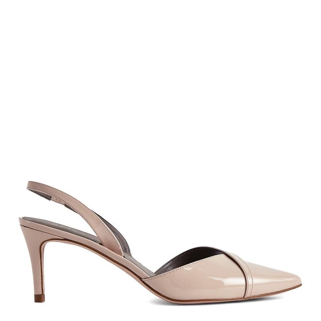 Reiss Nude Patent Leather Ivy Slingbacks