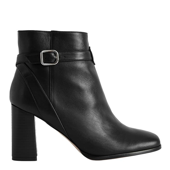 Reiss Black Fulham Leather Ankle Boots