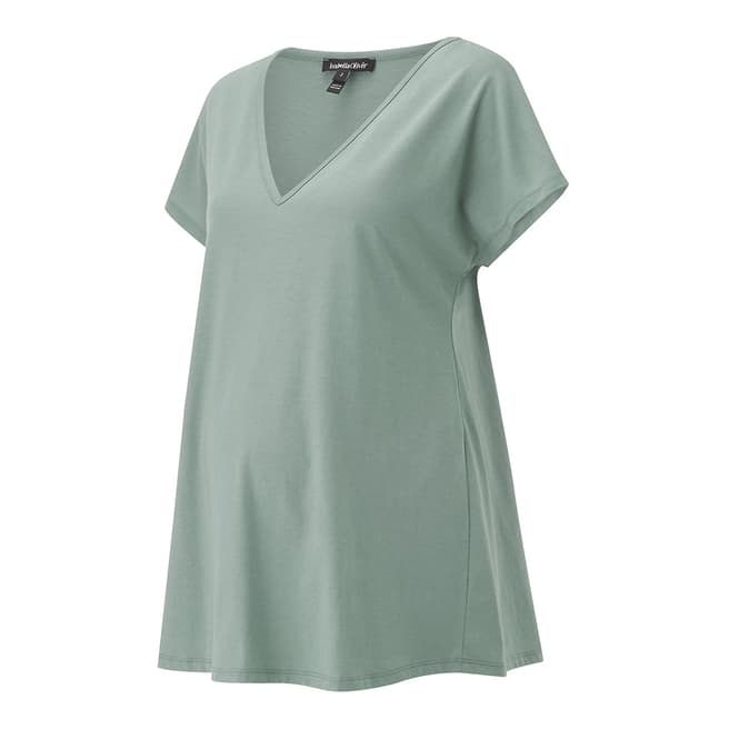 Isabella Oliver Dusted Khaki Marcia Maternity Cotton Top