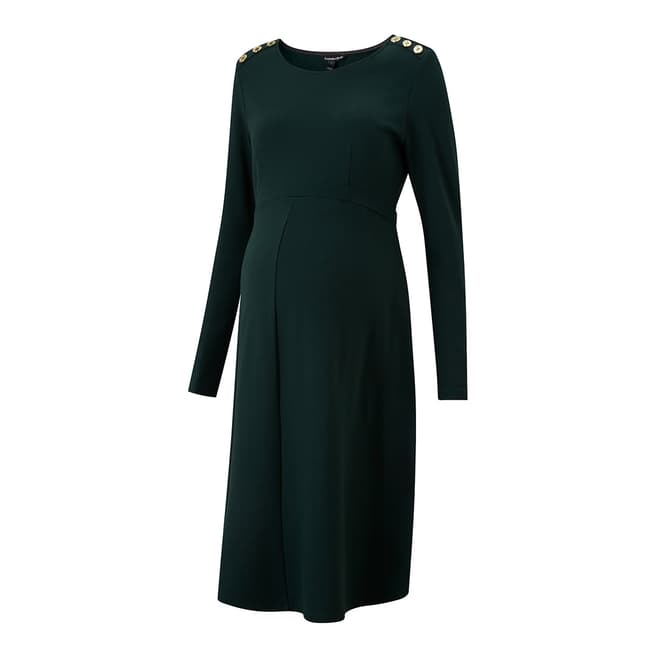Isabella Oliver Green Paige Maternity Button Dress