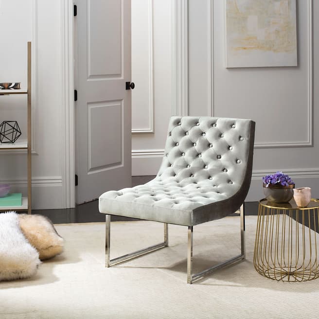 Safavieh Harper Tufted Accent Chair, Grey