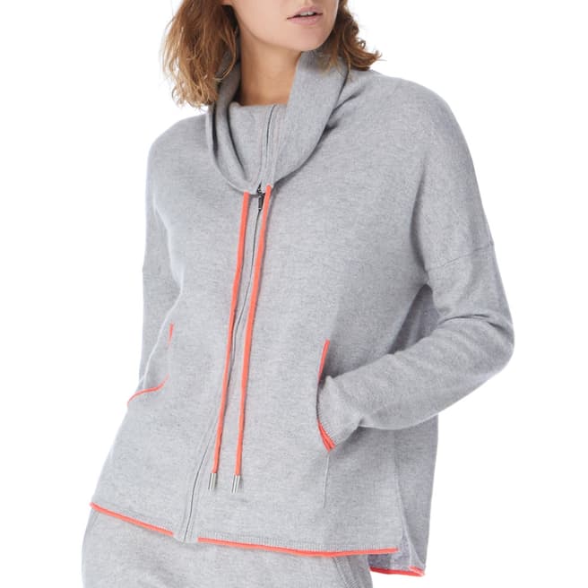 Cocoa Cashmere Grey/Chilli Cashmere Zip Up Hoody