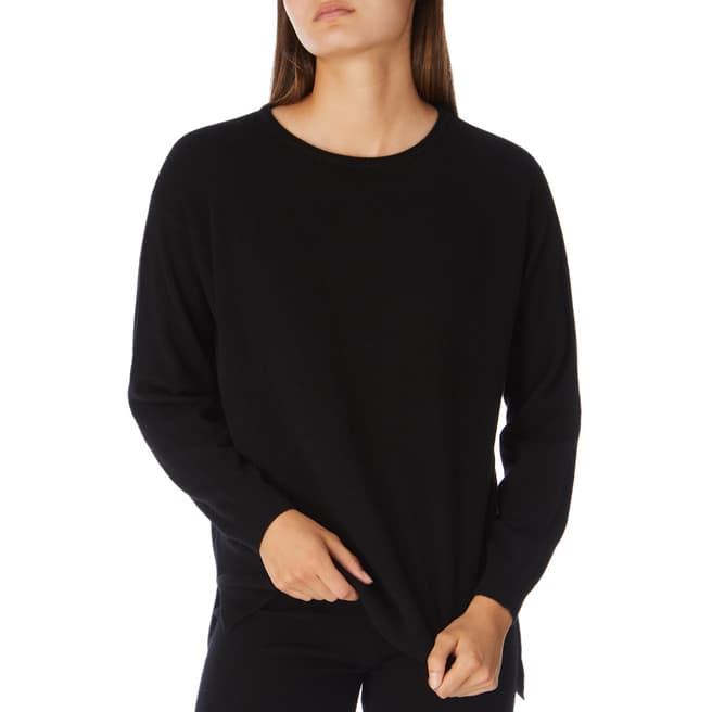 Cocoa Cashmere Black Long Sleeve Cashmere Jumper