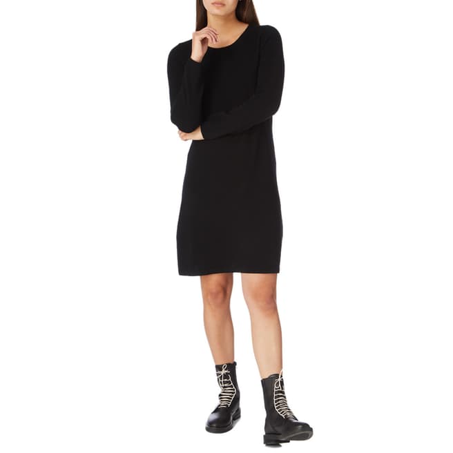 Cocoa Cashmere Black Knee Length Cashmere Dress