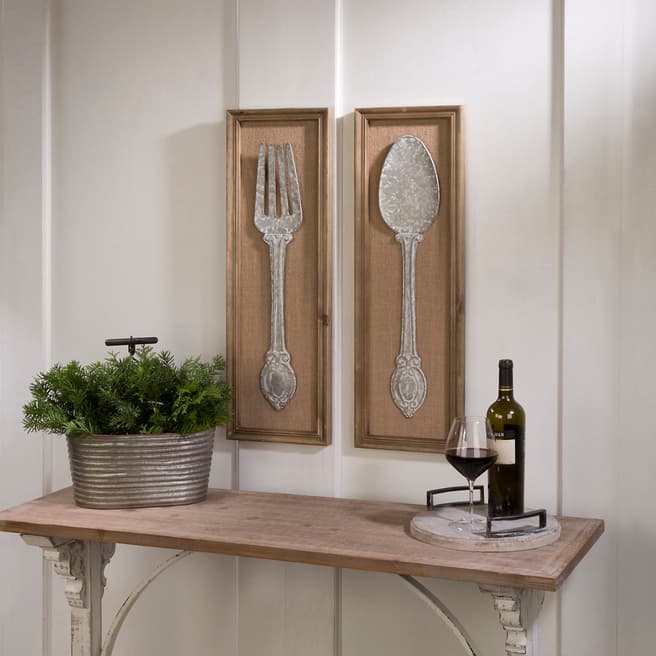 Tripar Set of 2 Spoon and Fork Wall Art