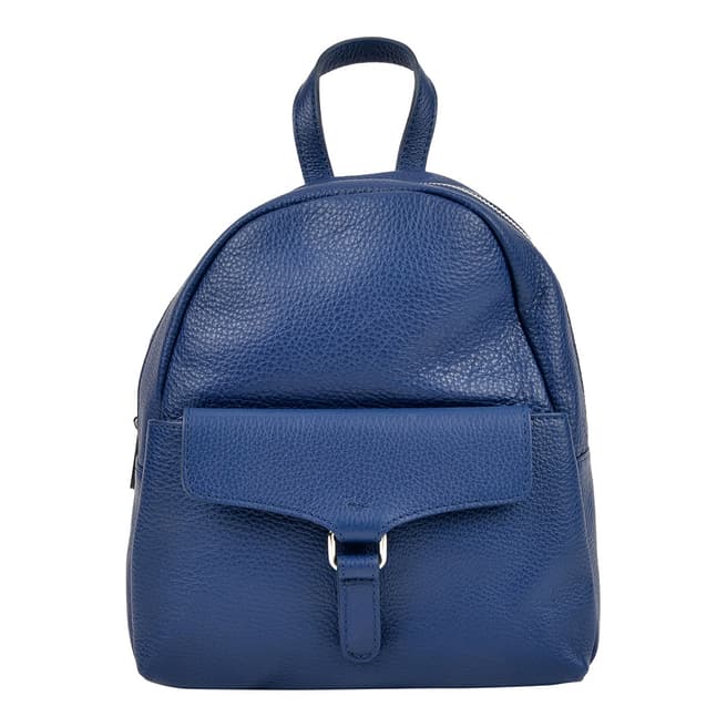 Isabella Rhea Blue Leather Backpack