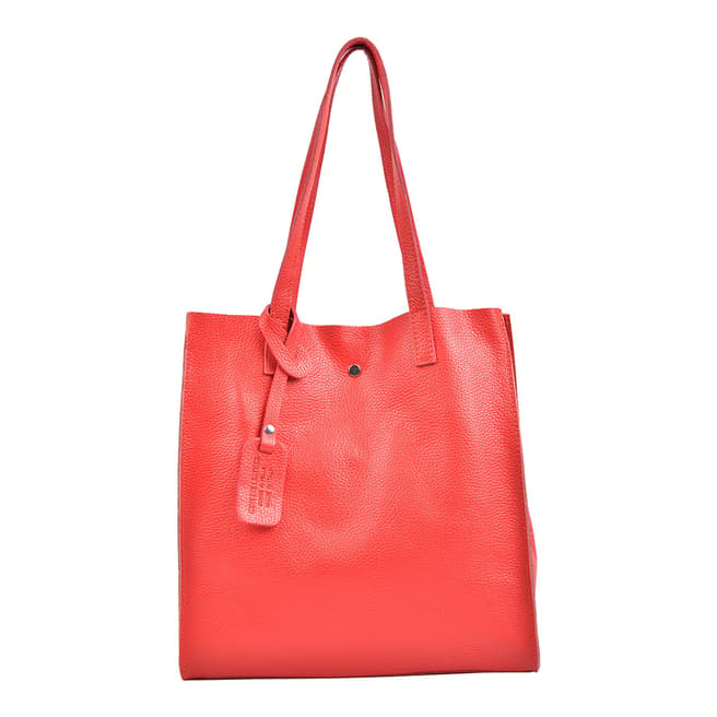 Isabella Rhea Red Leather Tote Bag