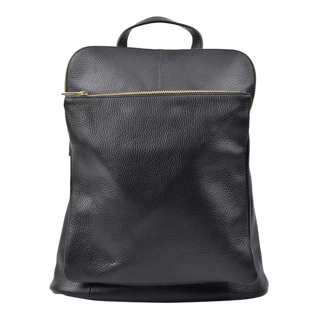 Isabella Rhea Black Leather Backpack