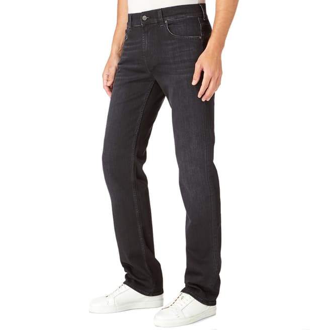 7 For All Mankind Black Luxe Stretch Regular Jeans