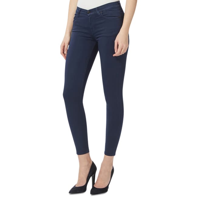 7 For All Mankind Indigo Classic Cropped Skinny Stretch Jeans