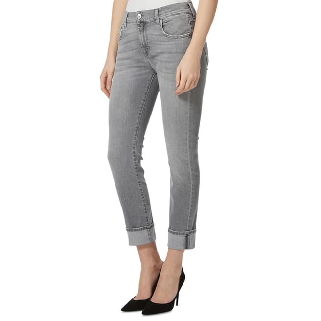 7 For All Mankind Grey Illusion Stretch Skinny Jeans