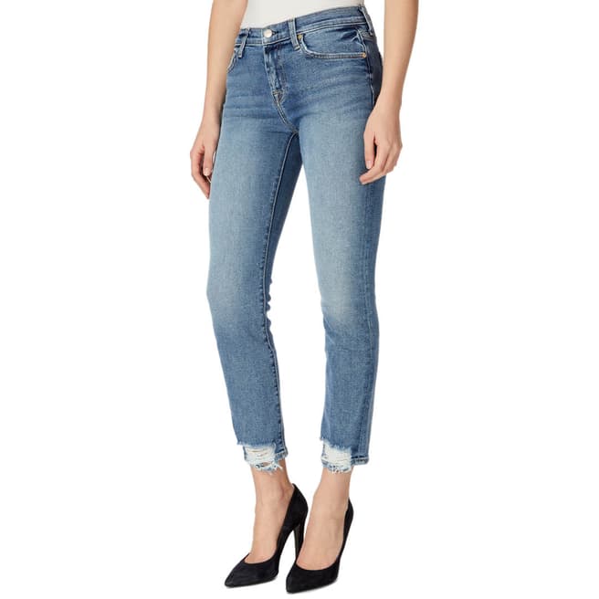 7 For All Mankind Light Blue Roxanne Luxe Stretch Skinny Jeans