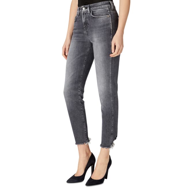 7 For All Mankind Grey Erin Skinny Stretch Jeans
