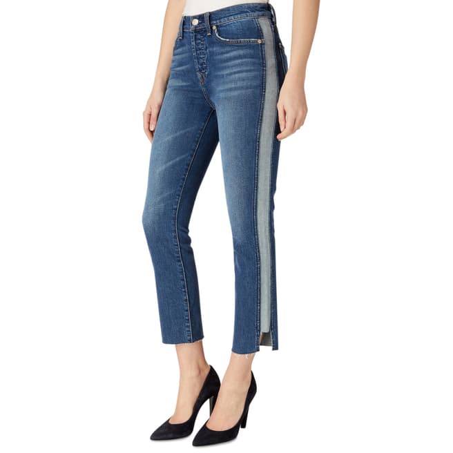 7 For All Mankind Blue Edie Stretch Skinny Jeans
