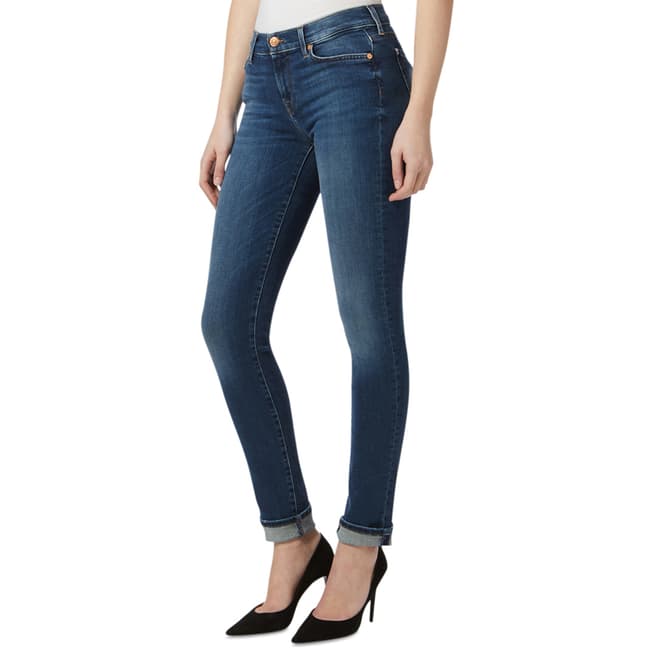 7 For All Mankind Mid Blue Roxanne Stretch Jeans