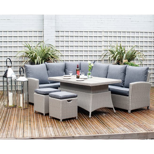 Pacific Stone Grey Barbados Relaxed Dining Corner Set