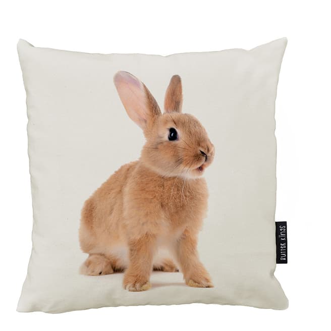 Butter Kings Cute Rabbit Canvas Cushion Cover 50x50cm