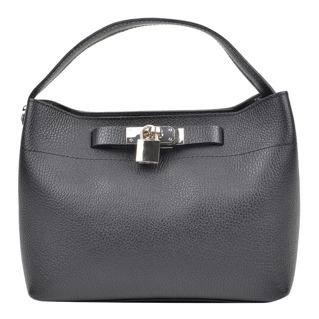 Isabella Rhea Black Leather Single Handle Bag