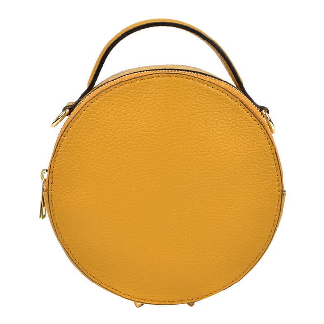Isabella Rhea Yellow Leather Shoulder Bag