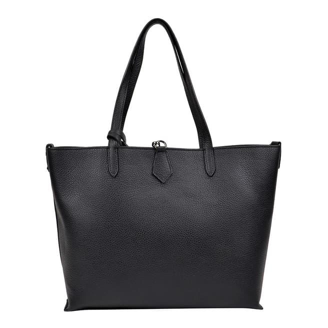 Isabella Rhea Black Leather Shoulder Bag