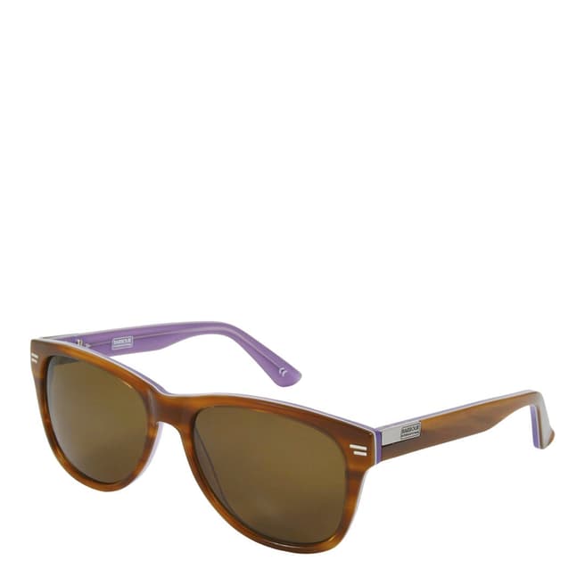 Barbour Men's Brown/Purple Barbour Sunglasses 56mm