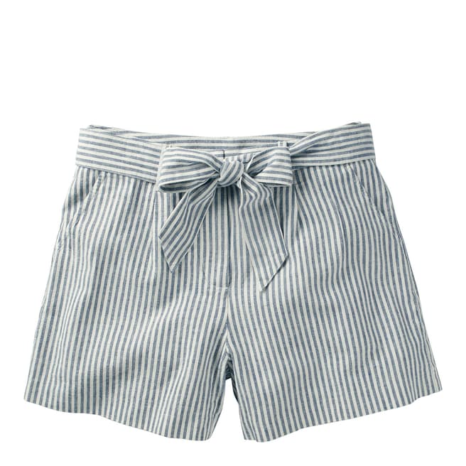 Boden Chambray Blue/Ivory Stripe Cora Shorts