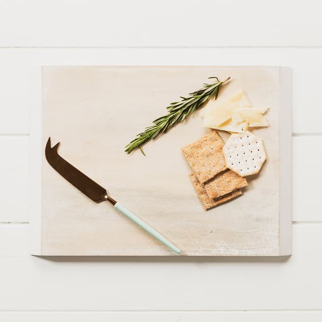 Just Slate Mango Wood Cheese Board & Knife Set