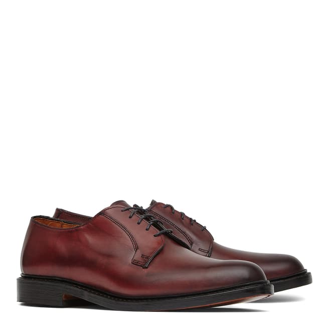 Reiss Oxblood Leads Leather Derby Shoes