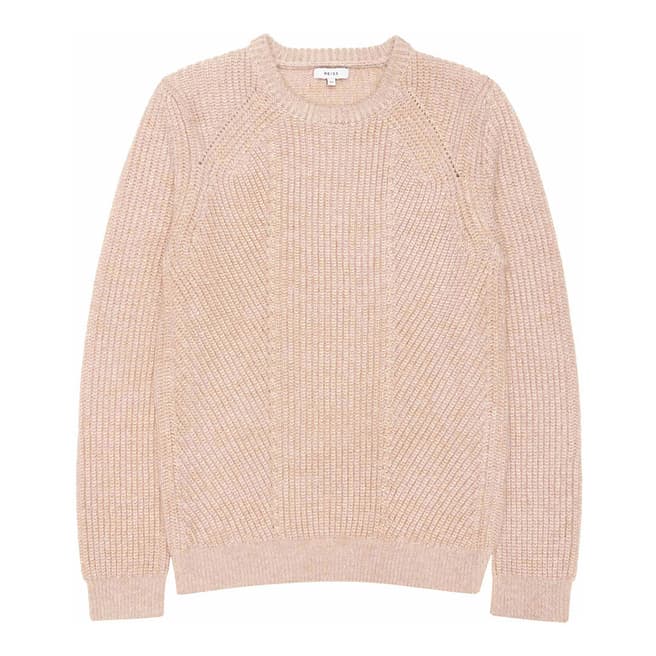 Reiss Dusty Pink Mitford Ribbed Jumper