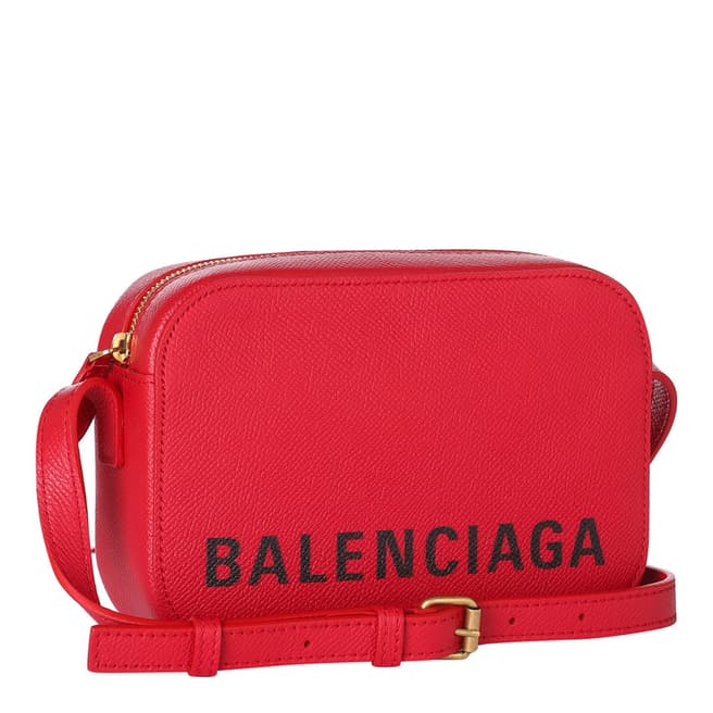 Balenciaga Red Logo Camera Bag