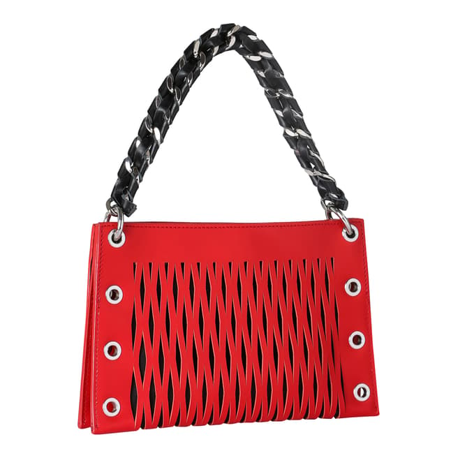 SONIA BY SONIA RYKIEL Red Baltard Double Pouch Bag