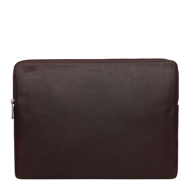 Knomo Brown Barbican 15 inch Leather Laptop Sleeve