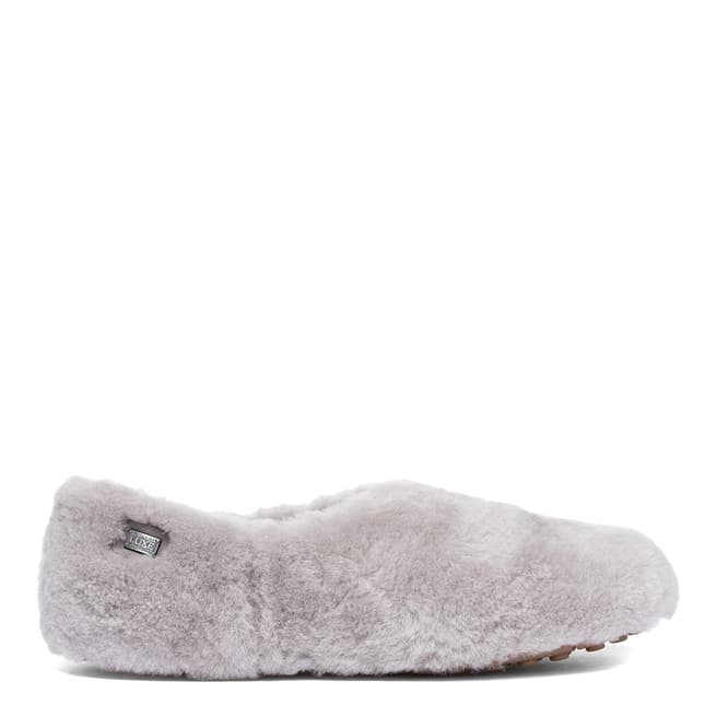 Australia Luxe Collective Grey Fluffy Wool Henry Slippers